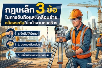 กฎเหล็ก 3 ข้อในการจับถือและเคลื่อนย้ายกล้องระดับในหน้างาน
