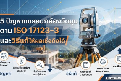 5 ปัญหาทดสอบกล้องวัดมุมตาม ISO 17123-3 และวิธีแก้ให้ผลเชื่อถือได้
