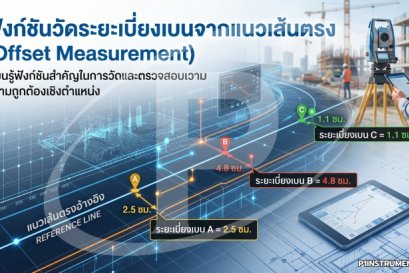 ฟังก์ชันวัดระยะเบี่ยงเบนจากแนวเส้นตรง (Offset Measurement)