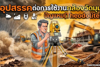 อุปสรรคต่อการใช้งานกล้องวัดมุม (Theodolite)