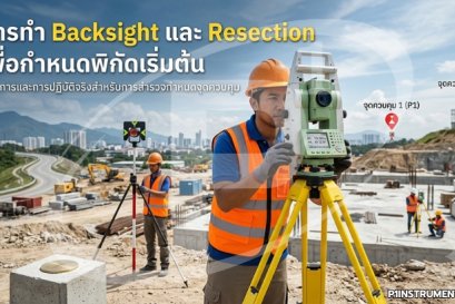 การทำ Backsight และ Resection เพื่อกำหนดพิกัดเริ่มต้น