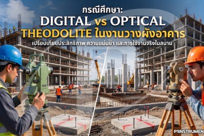 กรณีศึกษา Digital vs Optical Theodolite ในงานวางผังอาคาร