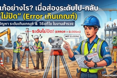 แก้อย่างไร? เมื่อส่องระดับไป-กลับ "ไม่ปิด" (Error เกินเกณฑ์)