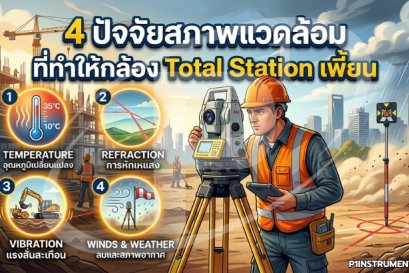 4 ปัจจัยสภาพแวดล้อมที่ทำให้กล้อง Total Station เพี้ยน