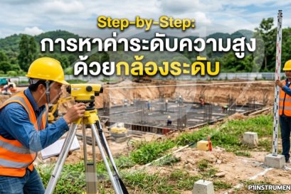 Step-by-Step : การหาค่าระดับความสูงด้วยกล้องระดับ
