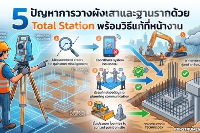 5 ปัญหาการวางผังเสาและฐานรากด้วย Total Station พร้อมวิธีแก้ที่หน้างาน