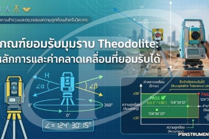 เกณฑ์ยอมรับมุมราบ Theodolite: หลักการและค่าคลาดเคลื่อนที่ยอมรับได้