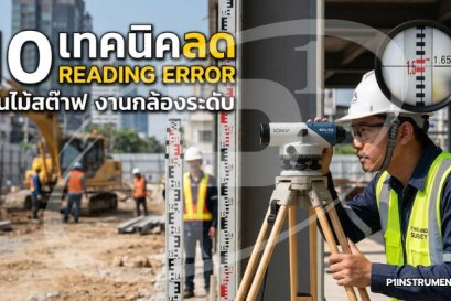 10 เทคนิคลด Reading Error บนไม้สต๊าฟ งานกล้องระดับ