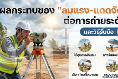 ผลกระทบของ "ลมแรง-แดดจัด" ต่อการถ่ายระดับ และวิธีรับมือ