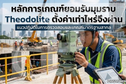 หลักการเกณฑ์ยอมรับมุมราบ Theodolite ตั้งค่าเท่าไหร่จึงผ่าน