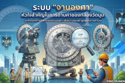 ระบบ "จานองศา"  หัวใจสำคัญในการอ่านค่าของกล้องวัดมุม