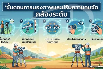 ขั้นตอนการมองภาพและปรับความคมชัดกล้องระดับ (Automatic Level)
