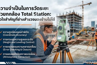 การวัดระยะด้วยกล้อง Total Station: หัวใจสำคัญที่ช่างสำรวจมองข้ามไม่ได้