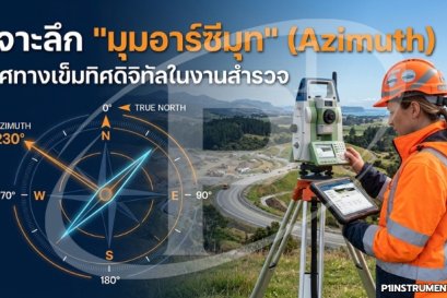 เจาะลึก "มุมอาร์ซีมุท" (Azimuth): ทิศทางเข็มทิศดิจิทัลในงานสำรวจ