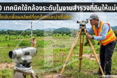 10 เทคนิคใช้กล้องระดับในงานสำรวจที่ดินให้แม่นยำ