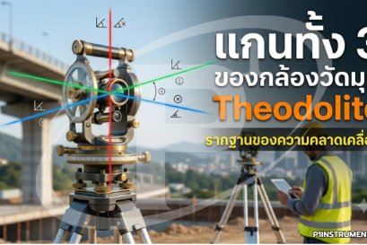 แกนทั้ง 3 ของกล้องวัดมุม Theodolite: รากฐานของความคลาดเคลื่อน