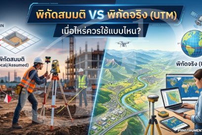 พิกัดสมมติ vs พิกัดจริง (UTM): เมื่อไหร่ควรใช้แบบไหน?