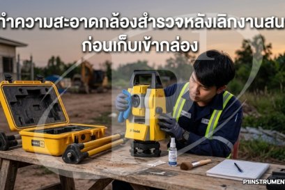 วิธีทำความสะอาดกล้องสำรวจหลังเลิกงานสนาม ก่อนเก็บเข้ากล่อง