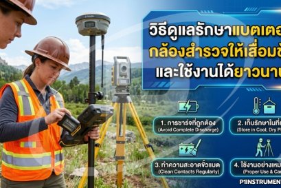 วิธีดูแลรักษาแบตเตอรี่กล้องสำรวจให้เสื่อมช้าและใช้งานได้ยาวนาน