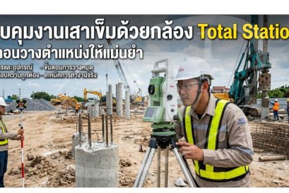 ควบคุมงานเสาเข็มด้วยกล้อง Total Station: ขั้นตอนวางตำแหน่งให้แม่นยำ