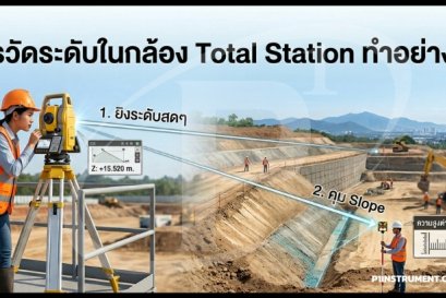 การวัดระดับด้วยกล้อง Total Station ทำอย่างไรให้เป๊ะ?