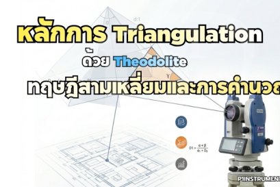 หลักการ Triangulation ด้วย Theodolite: ทฤษฎีสามเหลี่ยมและการคำนวณ