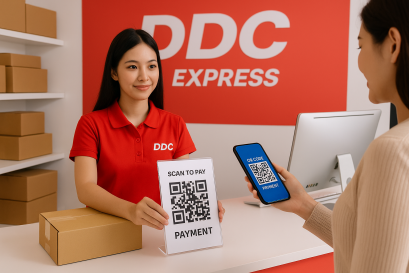 ร้านพัสดุ DDC EXPRESS รองรับการชำระเงินแบบ QR / Cashless