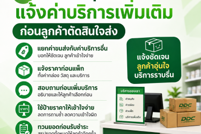 ร้านพัสดุควรแจ้งค่าบริการเพิ่มเติมให้ลูกค้าตอนไหน