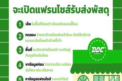 จะเปิดแฟรนไชส์รับส่งพัสดุ เช็ค 5 ข้อนี้ก่อน