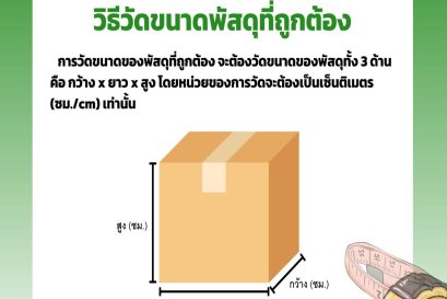  รู้แล้วหรือยัง  วิธีวัดขนาดพัสดุที่ถูกต้อง
