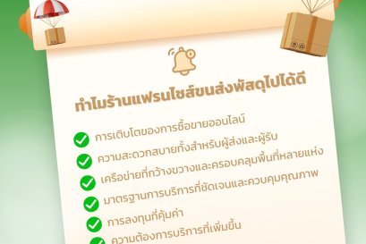 ทำไมร้านแฟรนไชส์ขนส่งพัสดุไปได้ดี  การเติบโตของการซื้อขายออนไลน์