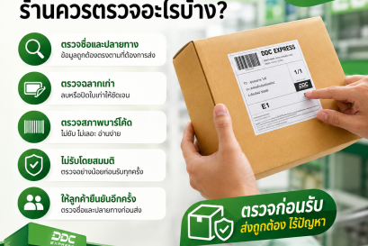 ลูกค้านำพัสดุที่ติดใบปะหน้ามาแล้ว ร้านควรตรวจอะไรบ้าง