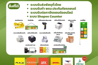 แฟรนไชส์รับส่งพัสดุ - แพ็คเกจ 150,000 บาท ได้อะไรบ้าง