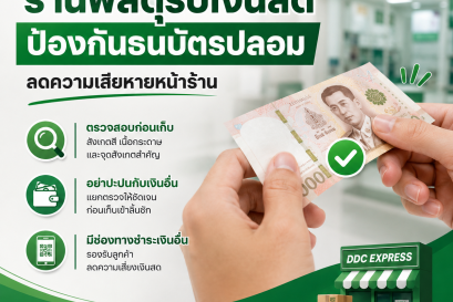 ร้านพัสดุรับเงินสด ควรป้องกันธนบัตรปลอมอย่างไร