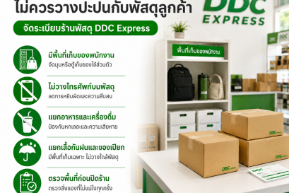 ของใช้ส่วนตัวพนักงานไม่ควรวางปะปนกับพัสดุลูกค้า