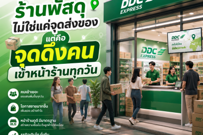 ร้านพัสดุไม่ใช่แค่จุดส่งของ แต่คือจุดดึงคนเข้าหน้าร้านทุกวัน