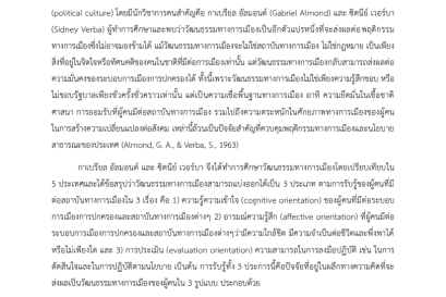 วัฒนธรรมพลเมือง (Civic Culture)