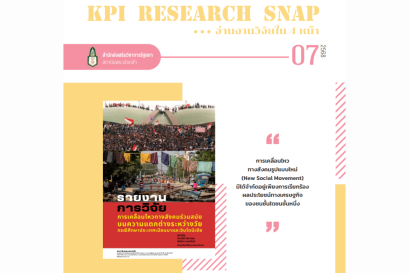 รายงานการวิจัยการเคลื่อนไหวทางสังคมร่วมสมัยบนความแตกต่างระหว่างวัย กรณีศึกษาประเทศเมียนมาและอินโดนีเซีย