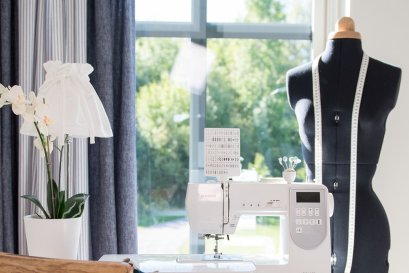 การใช้จักรเย็บผ้า