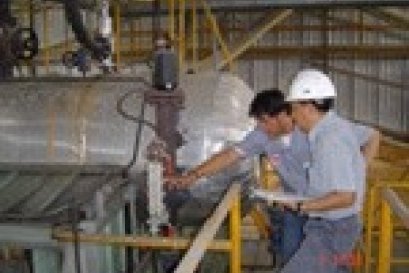 งานตรวจสอบหม้อน้ำ Water Tube พลังงานแกลบ