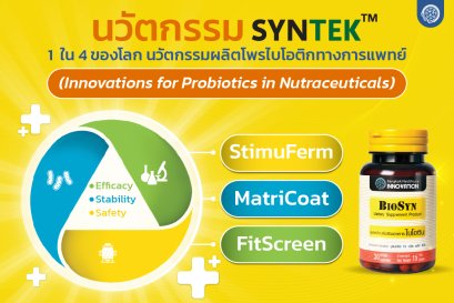 ทำความรู้จัก SYNTEK™ นวัตกรรมการผลิต BioSyn โพรไบโอติกทางการแพทย์