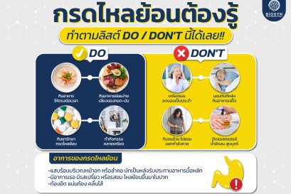 กรดไหลย้อนต้องรู้ ทำตามลิสต์ DO / DON’T นี้ได้เลย
