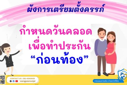ผังการเตรียมตั้งครรภ์และกำหนดวันคลอด เพื่อทำประกัน “ก่อนท้อง”