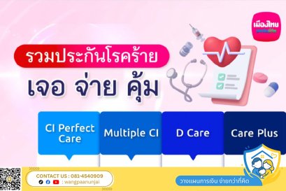รวมประกันโรคร้าย เจอ จ่าย คุ้ม 4 แบบยอดนิยม 