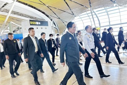 ร่วมคณะนายกรัฐมนตรีตรวจเยี่ยมการพัฒนาท่าอากาศยานสุวรรณภูมิระยะที่ 2 