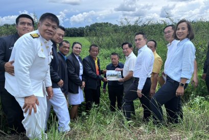 ตรวจเยี่ยมพื้นที่โครงการแลนด์บริดจ์ พร้อมรับหนังสือเรียกร้องให้รัฐบาลเดินหน้าโครงการนี้