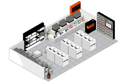 รับออกแบบภายใน พร้อมผลิตและติดตั้ง โดยทีมดีไซน์เนอร์และทีมช่างที่มีประสบการณ์ ออกแบบเคาน์เตอร์ขายสินค้า ดิสเพลย์ บูธ คีออส ขายสินค้า หรือแสดงสินค้า 