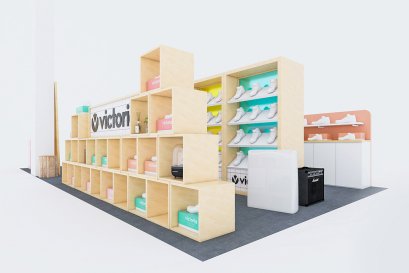 งานออกแบบร้านรองเท้า ออกแบบร้านค้าในห้าง แบรนด์ victoria I บริการออกแบบภายใน พร้อมผลิต ติดตั้ง ครบวงจร