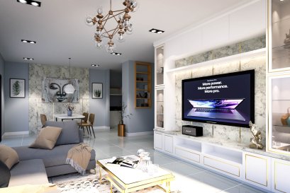 งานออกแบบภายในบ้านเดี่ยว ออกแบบภายในบ้านพักอาศัย หมู่บ้านเศรษฐสิริ ลําลูกกา ขนาดพื้นที่ 20 ตารางเมตร 