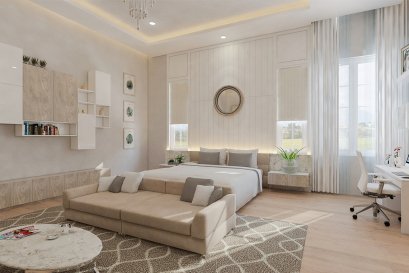 งานออกแบบภายในบ้าน  ออกแบบภายในห้องนอน บ้านพักตากอากาศ  l บริการออกแบบ ผลิต และติดตั้งครบวงจร 